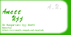 anett ujj business card